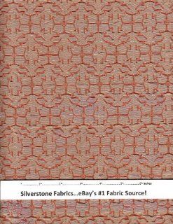ALB Fabrics Inca Silk Blend Red/Wheat 1.625 Yards Upholstery Fabric GC3 