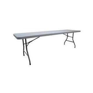 Industrial Grade 12F626 Table, Rectangular, 8 Ft, Blow Molded, Gray