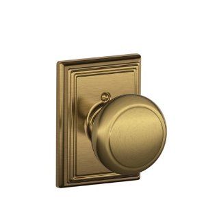 Schlage F170AND609ADD Addison Collection Andover Decorative Trim Knob, Antique Brass   Doorknobs  