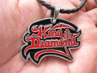Pewter Music King Diamond Band Pendant Necklace with a 15 Inch Jewelry