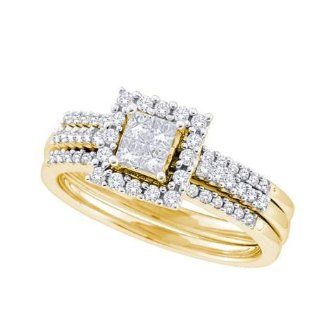0.50CTW DIAMOND FASHION BRIDAL SET Wedding Ring Sets Jewelry