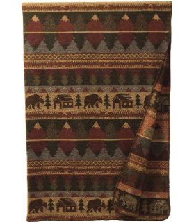 Cabin Bear Blanket Throw   Wooded River Throws
