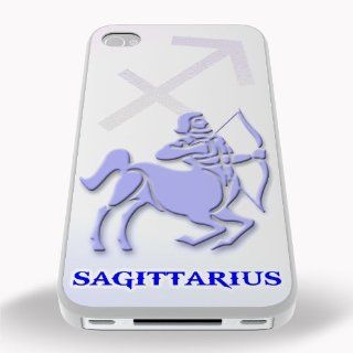 Zodiac Star Sign Sagittarius iPhone 5 / 5s Printed White Hard Case Cover Cell Phones & Accessories