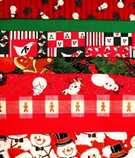 CHRISTMAS FAT QUARTERS Fabric ~ (SET OF 5) PRINTS ~ Quilt ~ Crafts ~ Sewing  Other Products  