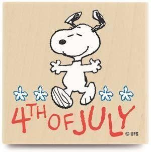 Snoopy 4th of July (Peanuts)   Rubber Stamps