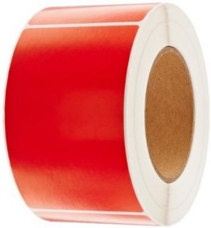 Tape Logic DL632A Inventory Rectangle Label, 5" Length x 3" Width, Red (Roll of 500)