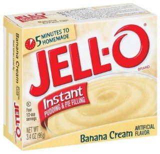 Jell O Pudding & Pie Filling Instant Banana Cream   24 Pack  Grocery & Gourmet Food