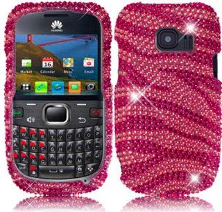 For Huawei Pinnacle 2 M636 Full Diamond Bling Cover Case Pink Zebra Accessory Cell Phones & Accessories