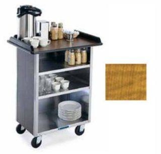 Lakeside 636 LMAP Laminate Beverage Service Cart w/ 3 Shelves, Light Maple, Each   Serving Carts