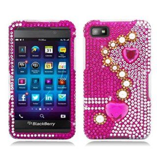 Aimo BB10PCLDI636 Dazzling Diamond Bling Case for BlackBerry Z10   Retail Packaging   Pearl Pink Cell Phones & Accessories