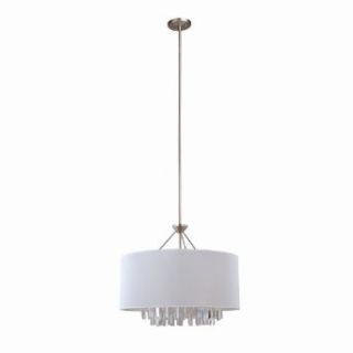 DVI DVP4822BN WH 5 Light Piccadilly Round Large Pendant, Buffed   Ceiling Pendant Fixtures  