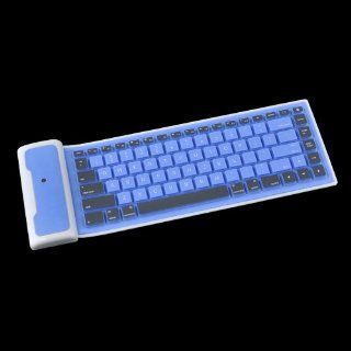Apollo23   87 Keys Bluetooth 2.0 Wireless Silicone Rubber Waterproof Foldable Flexible Keyboard For iPad iPhone 4 Tablet Notebook Laptop, Blue Computers & Accessories