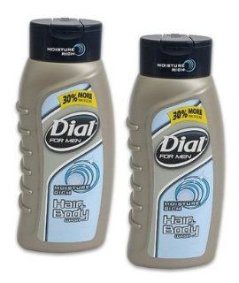 Dial For Men Moisture Rich Hair + Body Wash, With Scalp Conditioners, 21 Fl Oz/ 621 mL, (2 PACK)  Bath And Shower Gels  Beauty