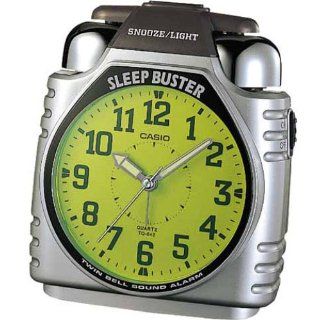 CASIO SLEEP BUSTER Silver Alarm Clock TQ 642 8JF loud Analog (Japan Import)   Travel Alarm Clocks
