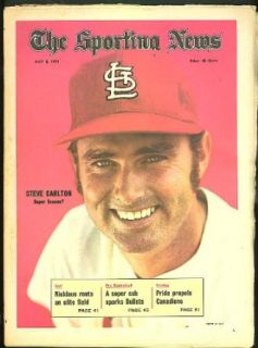 SPORTING NEWS Cardinals Steve Carlton Nicklaus Yaz Hodges 5/8 1971 Entertainment Collectibles