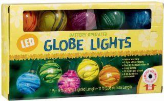 Grasslands Road LED 9 Foot Multi Color Changing Globe Strand Indoor Patio Lights, Battery Operated (Discontinued by Manufacturer)  Patio, Lawn & Garden