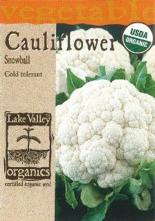 Lake Valley 4056 Organic Cauliflower Snowball Seed Packet  Vegetable Plants  Patio, Lawn & Garden