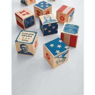 handcrafted president blocks Toys & Games