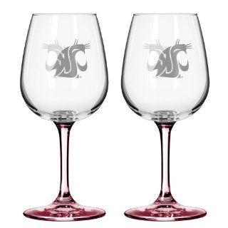 Washington State University Wine Glass Set of Two Kitchen & Dining