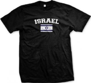 Israel Flag International Soccer T shirt, Israeli National Pride Mens Shirt Clothing