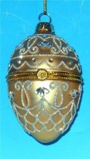 Faberge Style Opening Substantial Egg Ornament   Christmas Pendant Ornaments