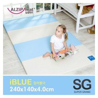 [Alzip Mat] Color Transformer Folder Playmat   I blue Color  Early Development Playmats  Baby