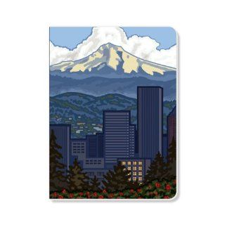 ECOeverywhere Portland Skyline Journal, 160 Pages, 7.625 x 5.625 Inches, Multicolored (jr11881)  Hardcover Executive Notebooks 