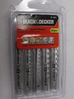 Black & Decker 75 626 Assorted Jigsaw Blades Set, Wood and Metal, 24 Pack   Jig Saw Blades  