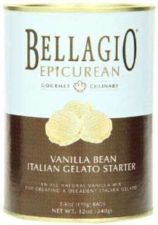 Bellagio Epicurean Vanilla Bean Italian Gelato Starter Kit  Ice Cream Cones  Grocery & Gourmet Food