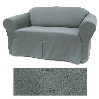 Ultra Suede Slate Grey Furniture Slipcover Chair 648   Sofa Slipcovers