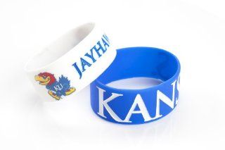 NCAA Kansas Jayhawks Silicone Rubber Bracelet Set, 2 Pack  Sports Fan Wristbands  Sports & Outdoors