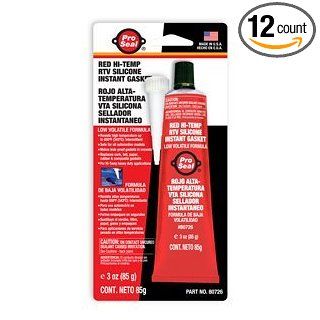 Super Glue 80726 Hi Temp RTV Silicone Instant Gasket, 650 Degree F Performance Temperature, Red (Pack of 12) Silicone Adhesives