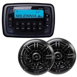 Milennia MPK21 Stereo Package with PRV21 Receiver and SPK652 Speakers   Black Sports & Outdoors