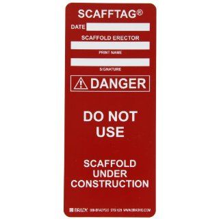 Brady SCAF STSI 629, Red SCAFFTAG INSERTS DANGER 100/Package RED (100 Tags) Industrial Lockout Tagout Tags