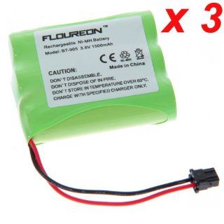 Floureon 3 Packs 3.6V 1500mAh Rechargeable Cordless Phone Telephone batteries for Uniden BT 800, BT800, BP 800, BP800, BP 905, BP905, BT 905, BT905 Electronics