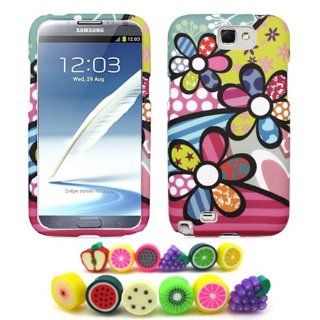 Samsung Note II (Note 2) N7100 "Groovy Flowers" Hard Case + 1 Fruity Dust Plug [Cellular Connection Packaging] Cell Phones & Accessories