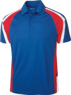 Sport Tek Men's Micropique Tricolor Sports Wick Polo Shirt Clothing
