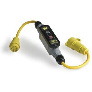 Woodhead 20052 6M Super Safeway Watertite GFCI Plug and Connector, Industrial Duty, Manual GFCI Reset, NEMA 5 20 Configuration, 12/3 SJEOOW Cord Type, 20A Current, 120V Voltage, 6ft Cord Length Electric Plugs