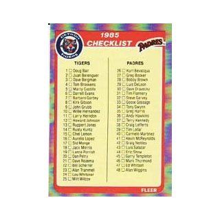 1985 Fleer #654 CL Tigers/Padres/and Cubs/Mets Sports Collectibles