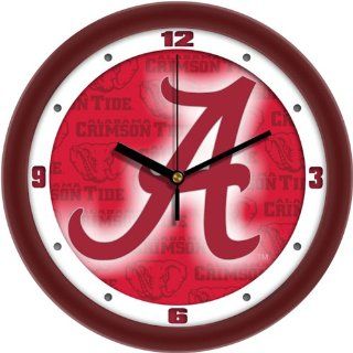 Alabama Crimson Tide Suntime 12" Dimension Glass Crystal Wall Clock   NCAA College Athletics  Roll Tide Clock  Sports & Outdoors