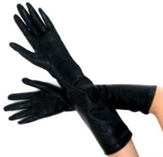 Fownes Women's Silk Lined Black Metisse Lambskin Leather Elbow Length Gloves 7/M
