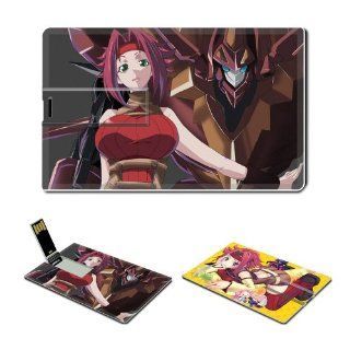 4GB USB Flash Drive USB 2.0 Memory CODE GEASS Kallen Stadtfeld Anime Comic Characters Credit Card Size Customized Support Services Ready Computers & Accessories