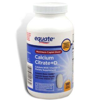 Equate   Calcium Citrate + D 630 mg, 120 Caplets (Compare to Citracal) Health & Personal Care