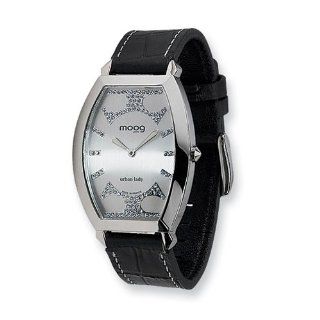 Fashionista Urban Lady Silver Dial/black Leather Watch by Moog Watches, Best Quality Free Gift Box Satisfaction Guaranteed Watches