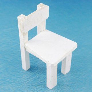 3" High Handmade Wood White Chair Home Decor Model, photograph Settings,    Collectible Vehicles