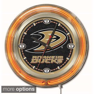 Holland Us Nhl Neon Logo Clocks