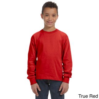 Fruit Of The Loom Fruit Of The Loom Youth Heavy Cotton Hd Long Sleeve T shirt Red Size L (14 16)