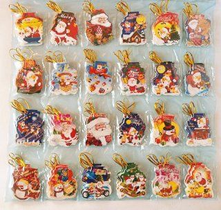 Lily Garden Mini Folden Christmas Wishing Cards, Christmas Tree Ornaments, Santa Claus Snowman Assortment (120 in Pack)   Christmas Pendant Ornaments