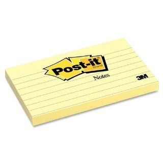 Original Canary Yellow Post It&reg Ruled Note Pads, 3 x 5, 12 100 Sheet Pads/Pack (MMM635YW) Toys & Games