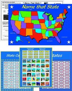 Eureka Learning Playground, States & Capitals Sticker Activity Kit, 11 by 17 Inches (480620)